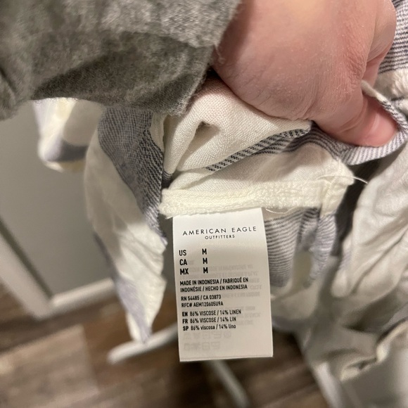 AE linen blend button up shirt - Picture 6 of 7